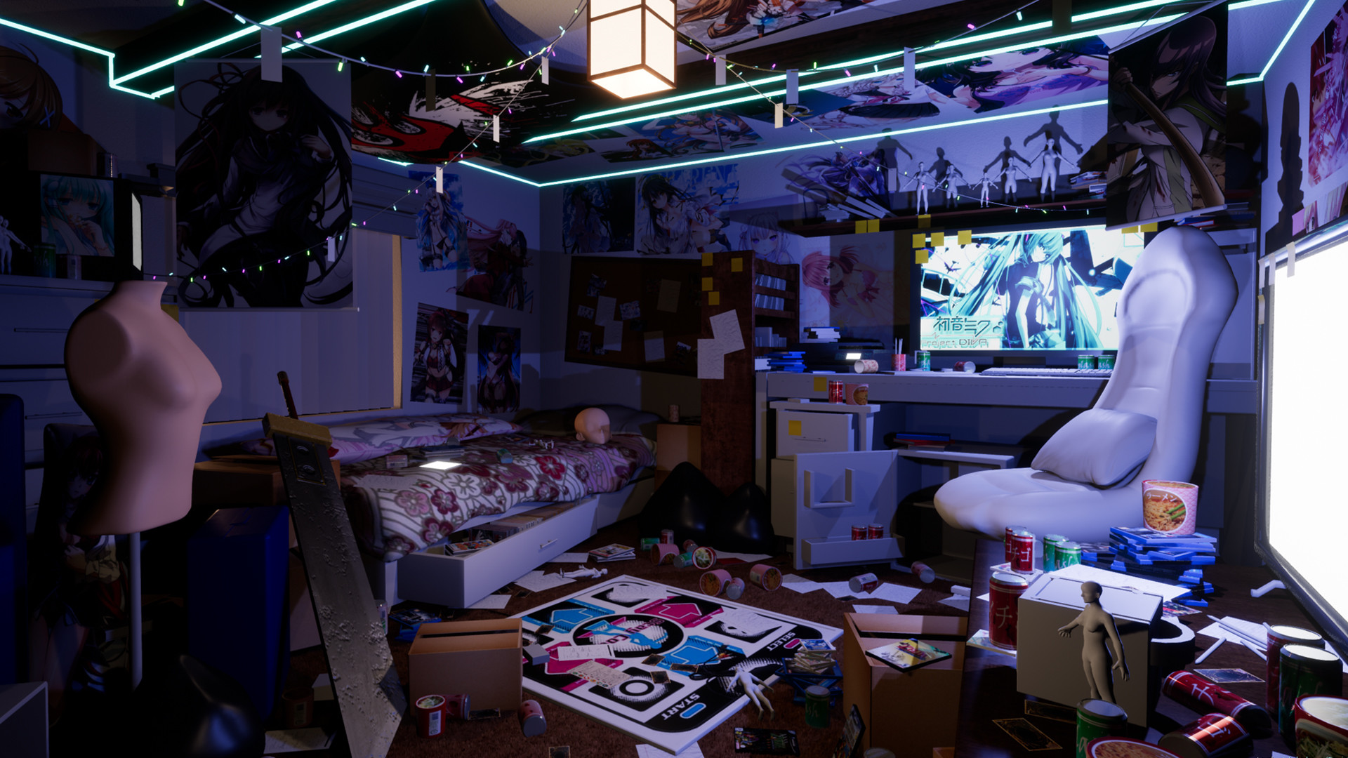 ArtStation - An otaku gaming room