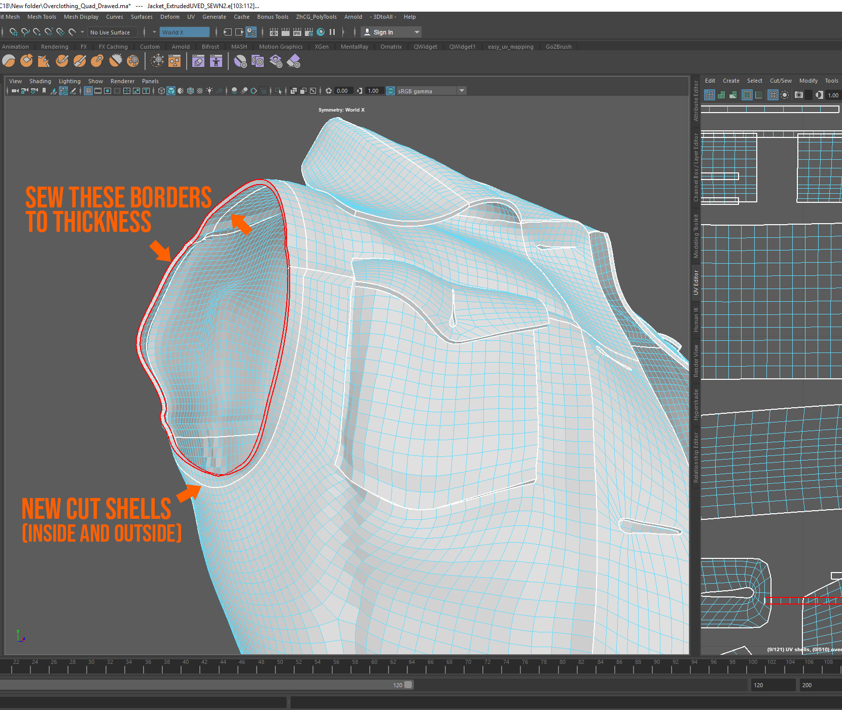 Émilie Boisvert Marvelous Designer to Maya Part 5 Pockets, Seams