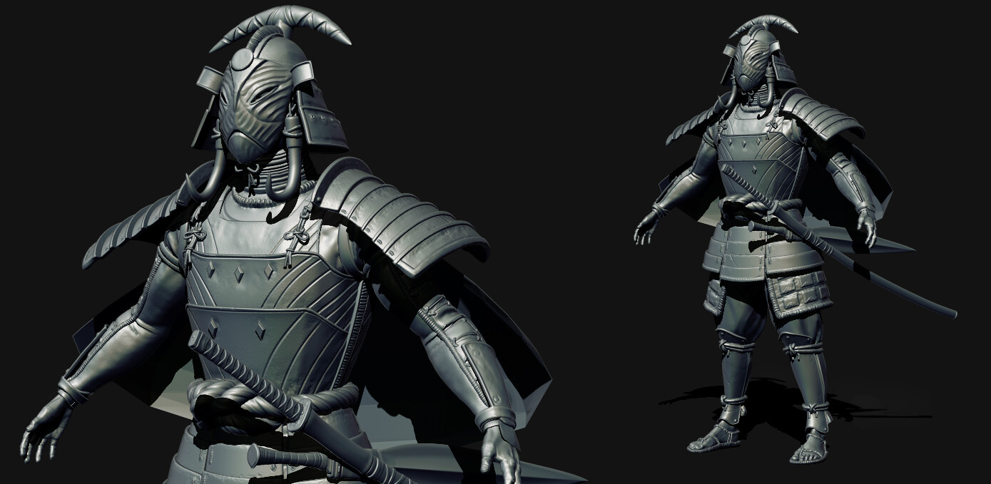 Artstation Jordan Best Samurai Artstation Challenge Continuation 2
