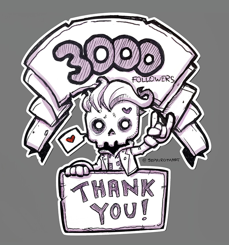 Sephiroth Art 3000 Followers On Instagram Thank You
