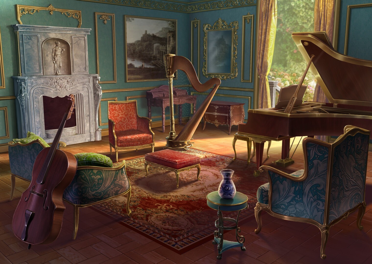 ArtStation - The making of a Hidden Object Puzzle by Sunny Painter LTD