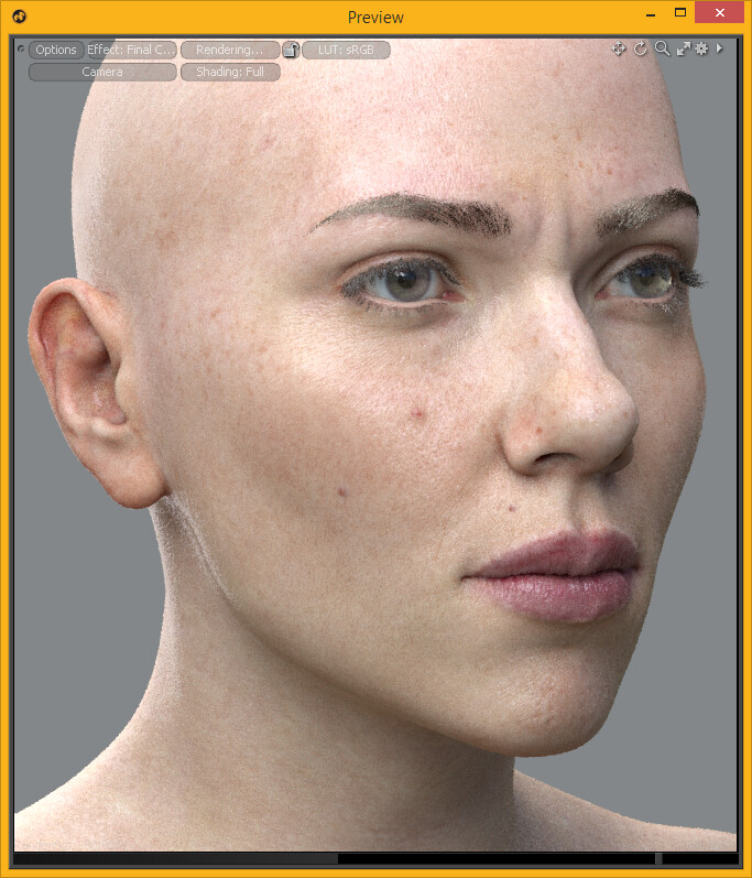 Realistic skin shading in Modo