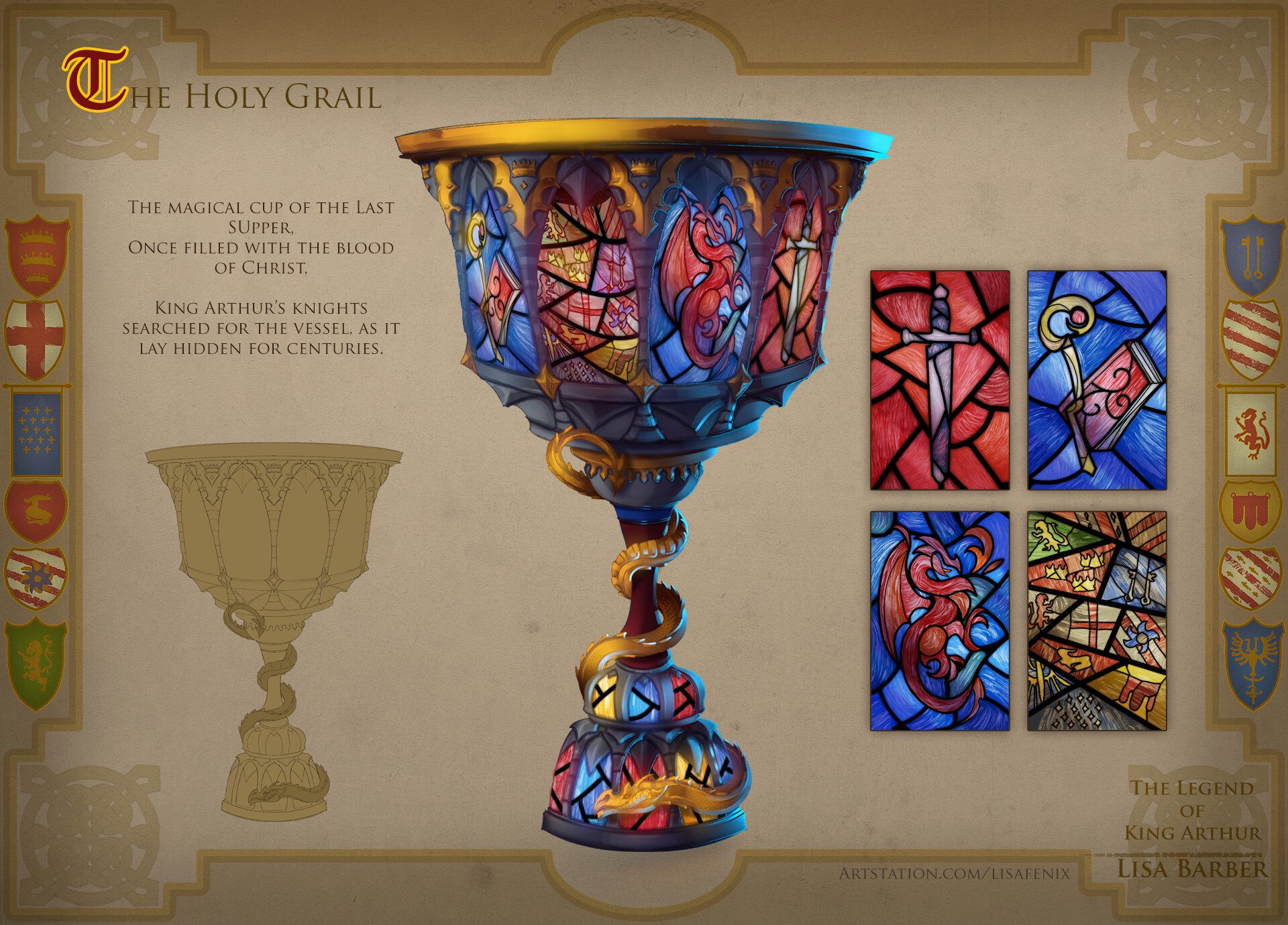 Artstation Lisa Barber S Submission On The Legend Of King Arthur