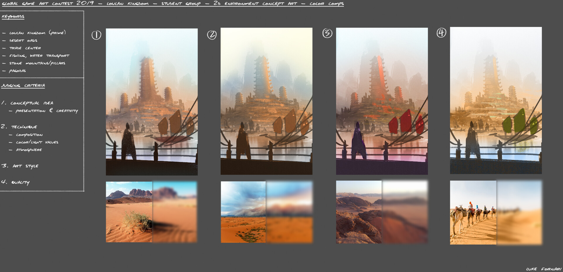 ArtStation - Global Game Art Contest 2019 - Color Comps