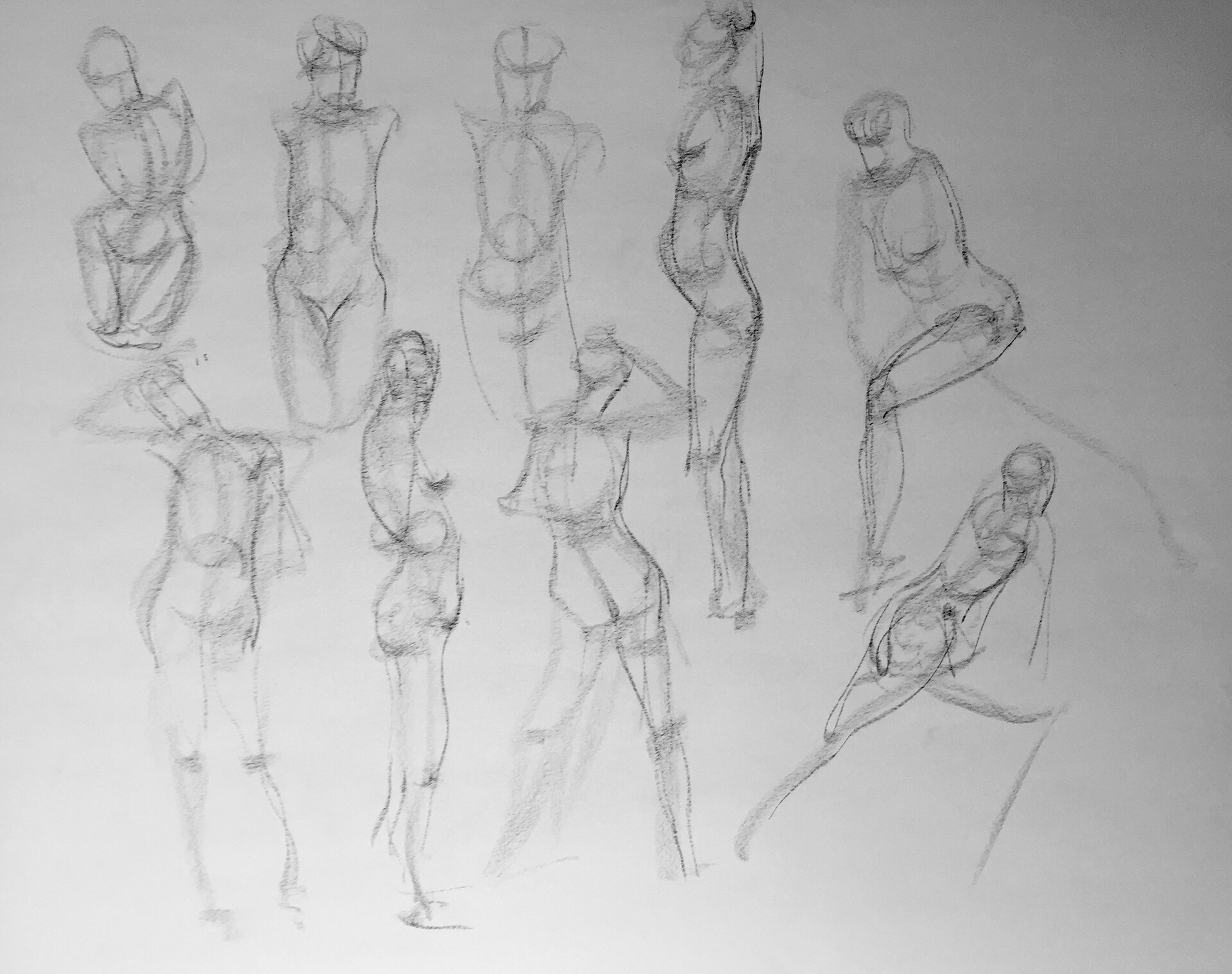 Figure Drawing Exercise: 5 minute Poses 