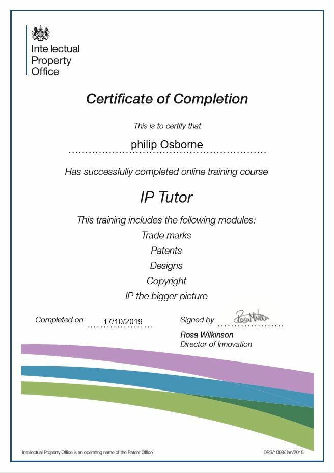 philip Osborne IP Certificate Fees Briefing Template