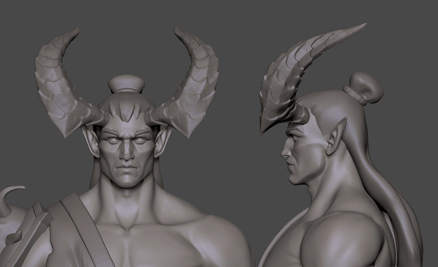 ArtStation Aatrox Bloodmoon Statue Fanart WIP.02