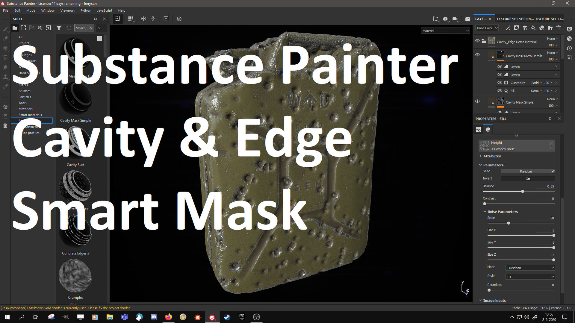 ArtStation New video Substance Painter Cavity & Edge Smart Mask