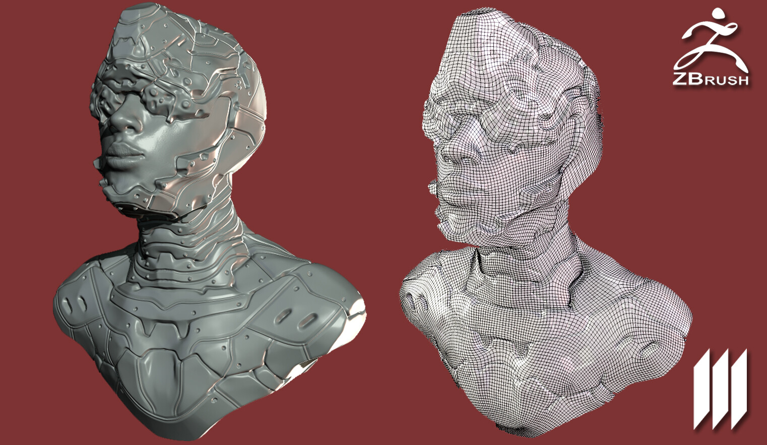 Diego M Zanelli New Digital Product Female Sci Fi Bust BaseMesh