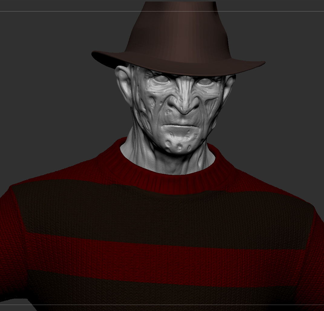 Artstation Massimo Ribattezzato Freddy Krueger Wip