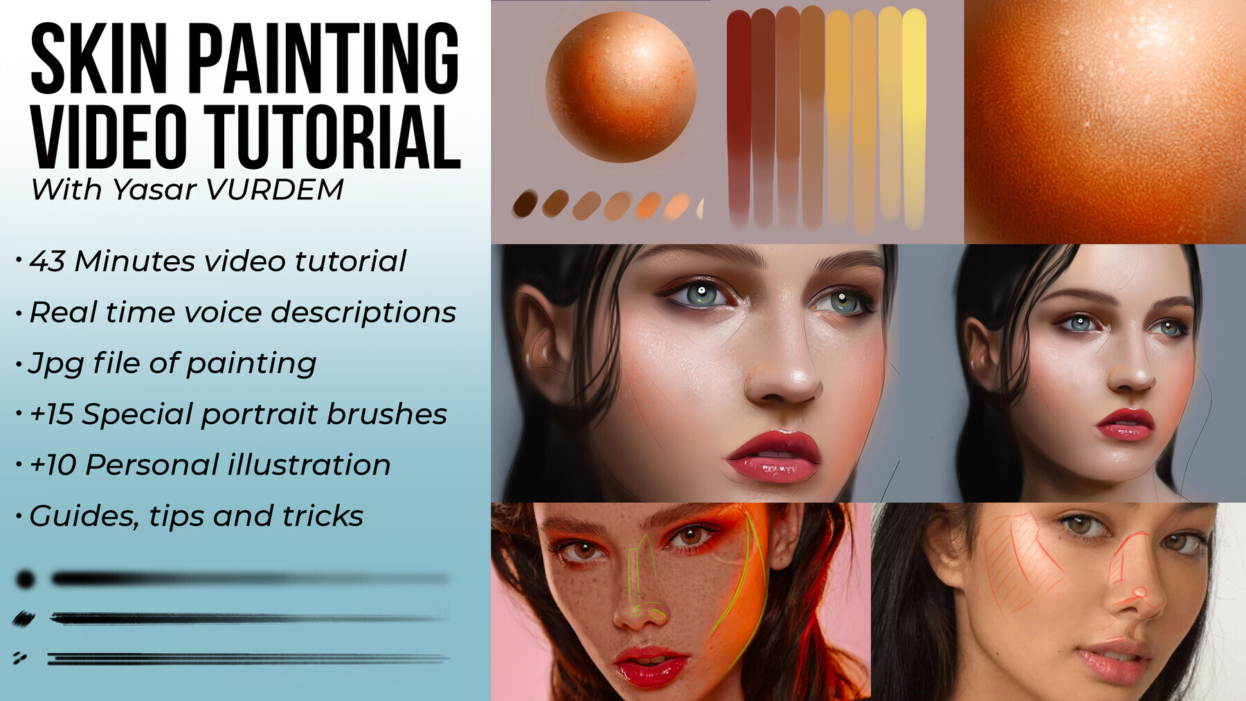 ArtStation - Skin Painting in Photoshop Video Tutorial