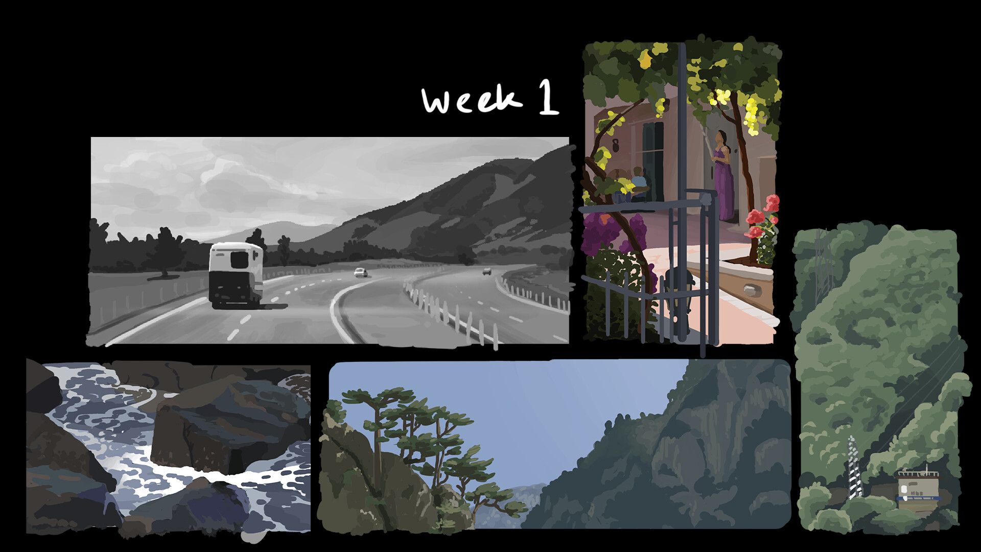 ArtStation Justin Donaldson's Landscape Course progress