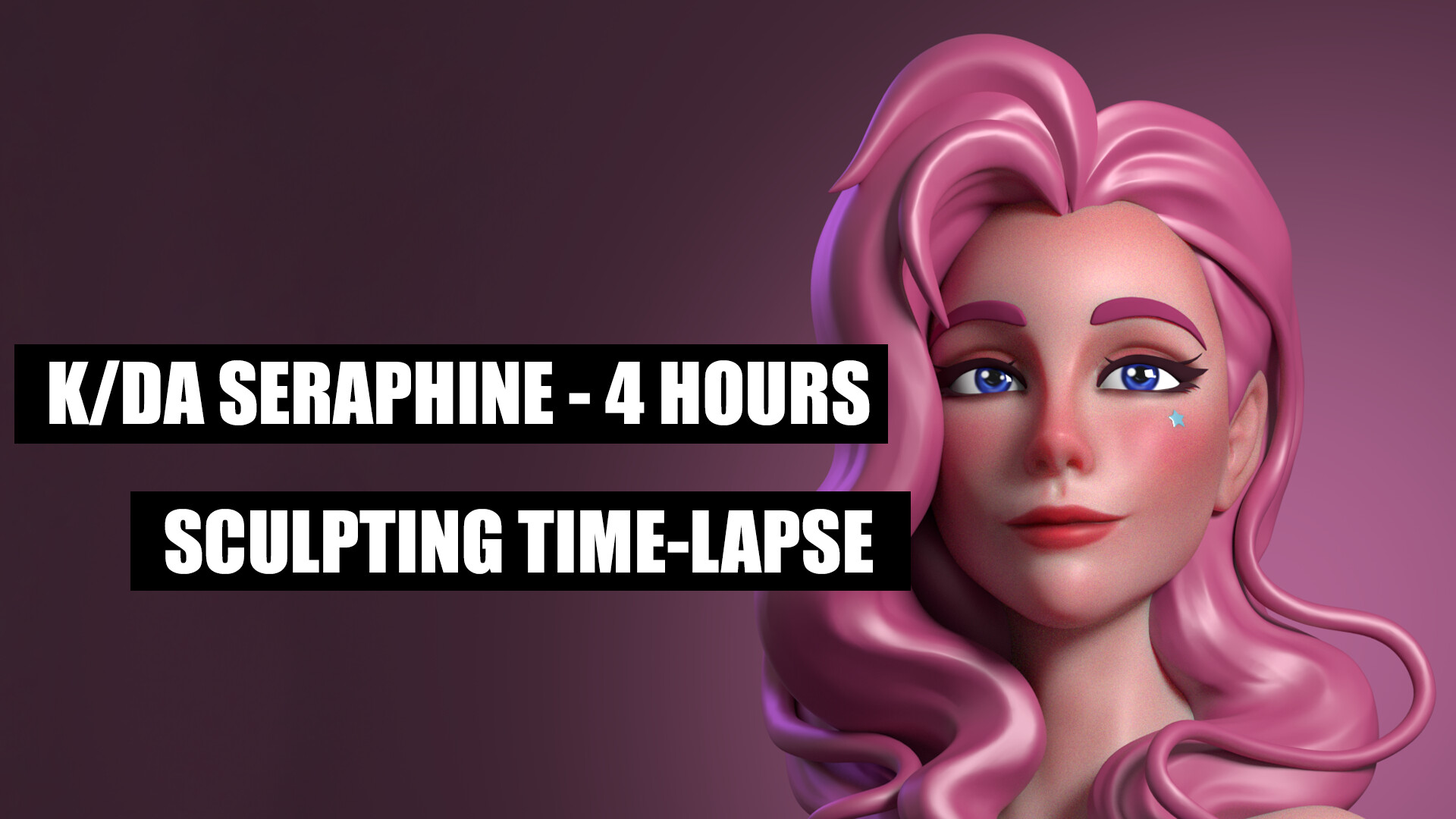 ArtStation K/DA Seraphine timelapse sculpting