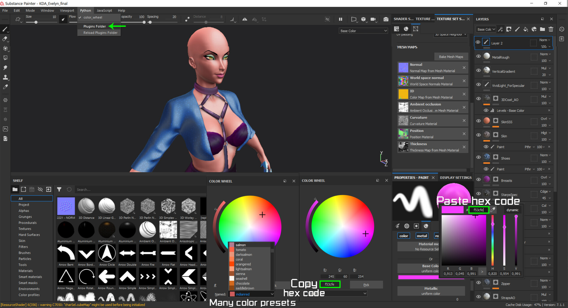 Aleksei Zakharchenko Dockable color wheel plugin for Substance Painter