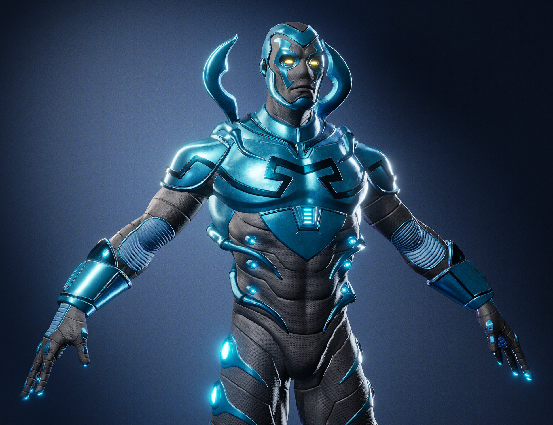 ArtStation - Dropped Blue Beetle into UE5, still working on materials.
