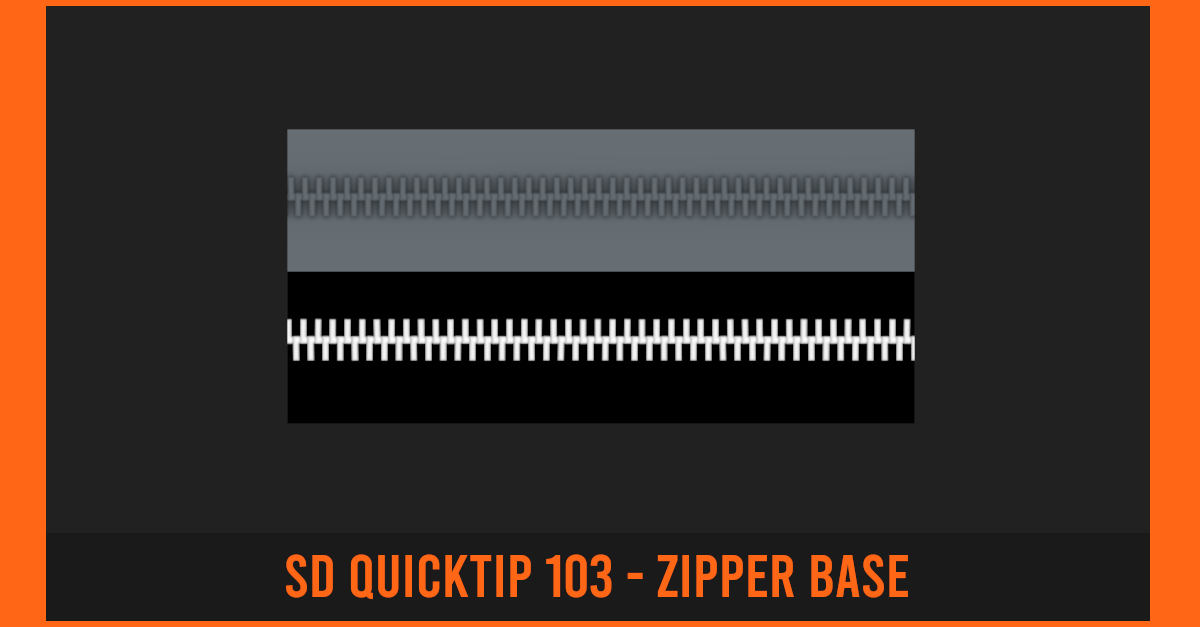 ArtStation Substance Designer Beginner Quick Tip 103 (Zipper Base)