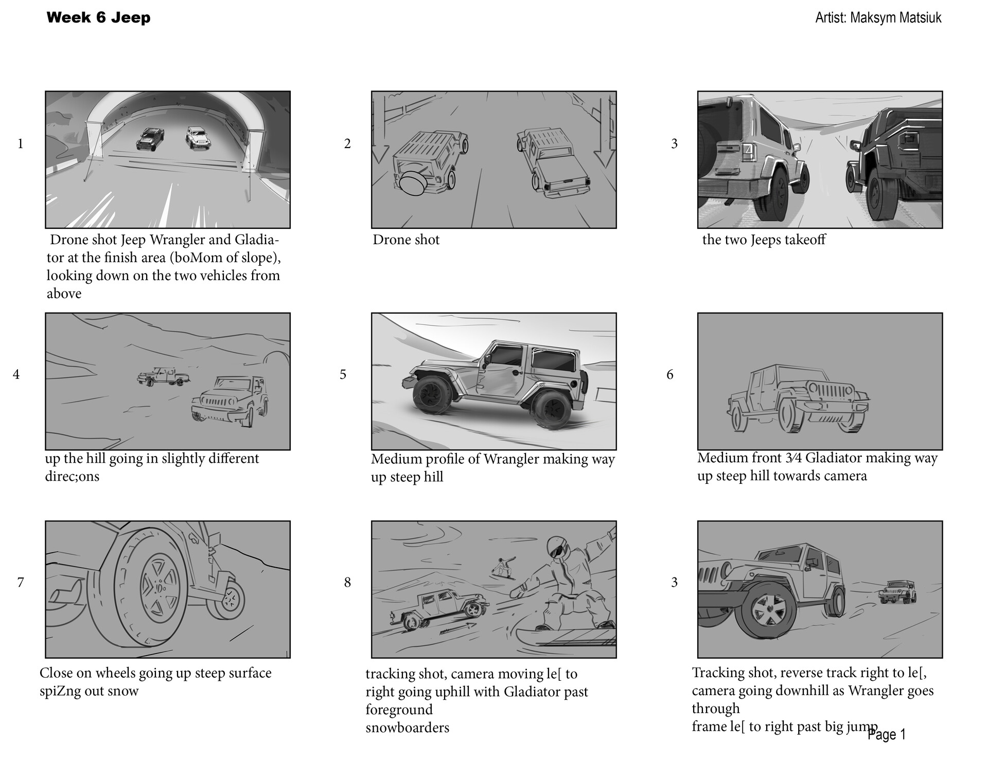 Forest Run Forever Portfolio Storyboarding