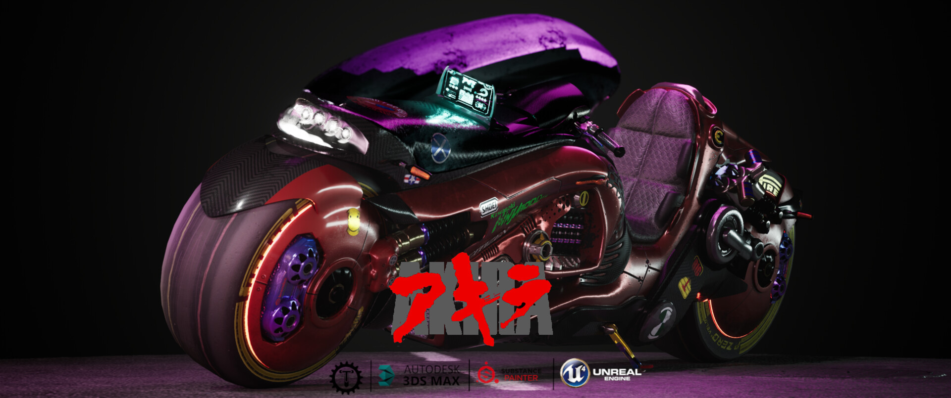 ArtStation - RGB Packing Study 'Akira inspired Motorbike'