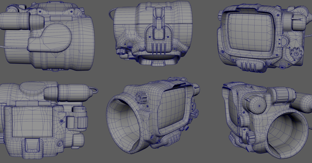 ArtStation PipBoy Work in Progress 2 (the retopening)