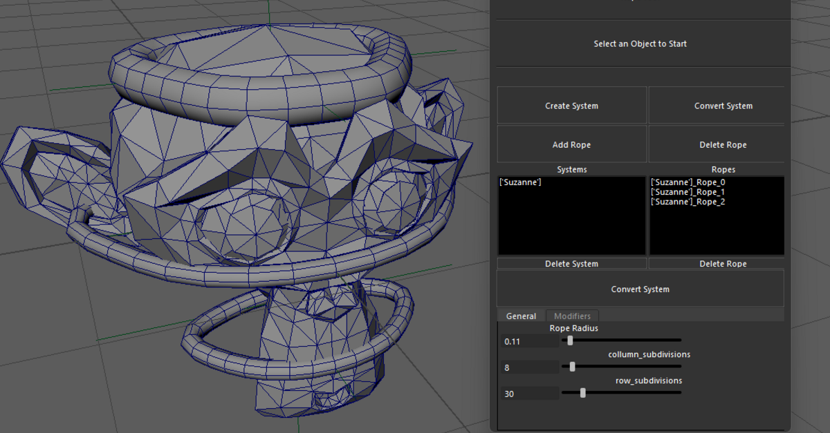 ArtStation Maya Rope Tool WIP