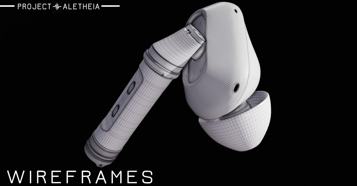 ArtStation Project Aletheia / In Ear Headphones Wireframes