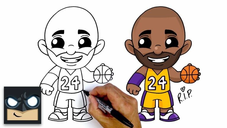 How To Draw The Lakers, The Lakers Logo, Step by Step, Drawing