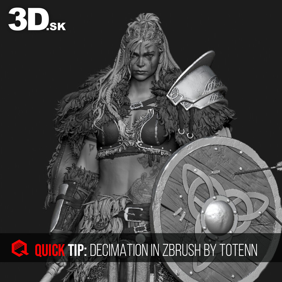3D.SK Quick tip Decimation in Zbrush by Totenn