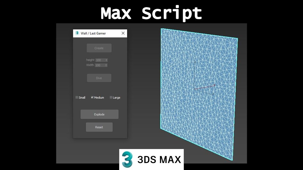 ArtStation 3ds Max Script / Wall Explode / Easy Script