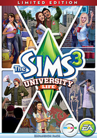 The sims 3 university life box art