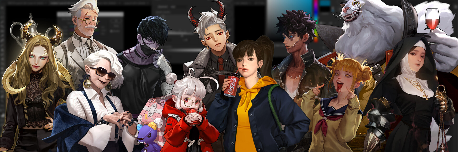 ArtStation banner for @coax